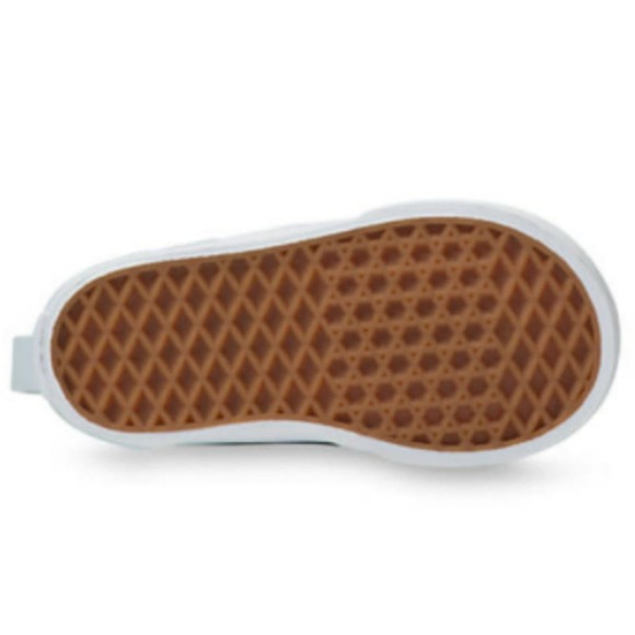 Vans Toddler Slip-On V Sequin Patch Shoe Ballad Blue/True White Size 5.5T NEW - Picture 5 of 11